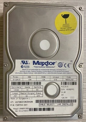 Hard Disk Maxtor 10GB PATA 3.5" 91024U3 usato, in ottime condizioni - Immagine 1 di 2