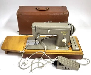 Máquina de Coser Pfaff 60 Vintage con Pedal Estuche y Accesorios Funcionando 220v BD087 - Imagen 1 de 10
