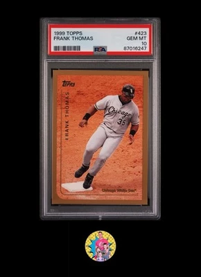 1999 Topps Frank Thomas #423 White Sox PSA 10 Gem Mint - Image 1 of 4