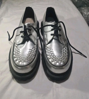 Supreme Dr.Martens Ramsey Creeper Silver Mens Size 8 No Box And Missing 1 Insole - Image 1 of 4