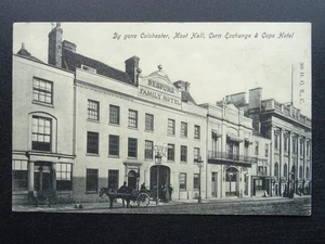 Essex Colchester BESFORD HOTEL, MOOT HALL, CORNE EXCHANGE & CUPS HOTEL c1903 PC - Picture 1 of 3