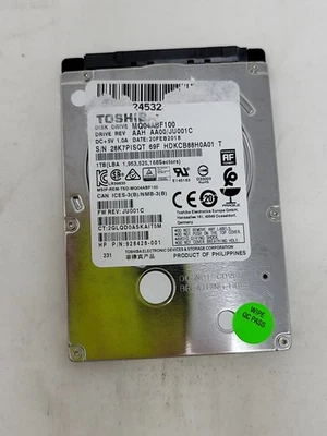 TOSHIBA MQ04ABF100 928428-001 Hard Drive 1TB 2.5" SATA - Image 1 of 3