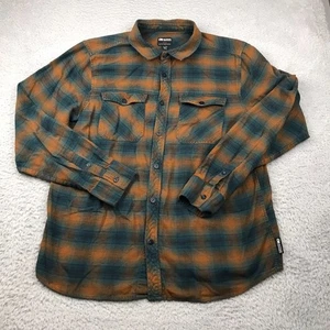 Outdoor Research Feedback Flannel Shirt Mens XL Blue/Brown Plaid Long Sleeve - Picture 1 of 10