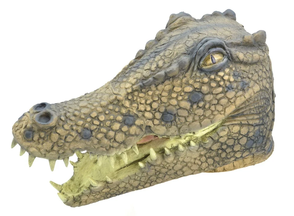 Adults Crocodile Head Mask Fancy Dress Animal Mens Ladies Costume Accessory New - Image 1 of 1