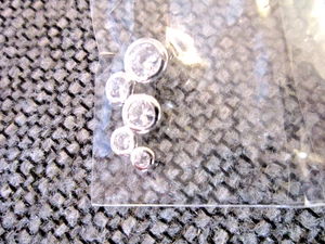 Vintage NOS Sterlingsilber mit 5 abgestuften klaren Steinen Anhänger - Bild 1 von 4