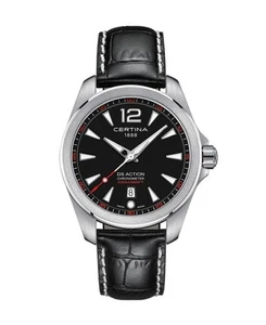 CERTINA Men Analog Quartz Casual Watch Classic Dress Black Dial Waterproof Round - Picture 1 of 1