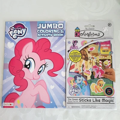 My Little Pony Colorforms Play Set and Jumbo Coloring and Activity Book New - Image 1 of 4
