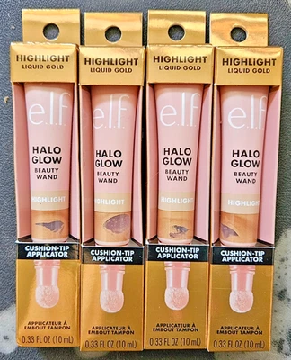 e.l.f. Halo Glow Highlight Beauty Wand Liquid Highlighter Liquid Gold 4 Pack - Image 1 of 2