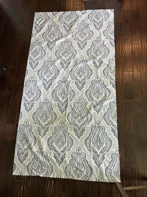 Envogue Cortina Cortina 96" x 54" Gris Paisley Azul Algodón Forrado Grueso x 4 Foto 1 de 4