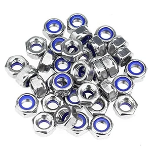 50 Pieces M8 x 1.25mm Nylon Insert Hex Lock Nuts, 304 M8 x 1.25mm (50 PCS) - Picture 1 of 6