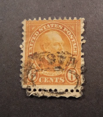 Scott#558, 1922-25, 6 Cent, Garfield, Used Stamp. - Image 1 of 2