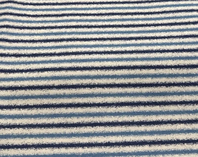 Marine hellblau weiß maritim Streifen Baumwollstoff Heidi Beth BT Half Y #17 - Bild 1 von 4