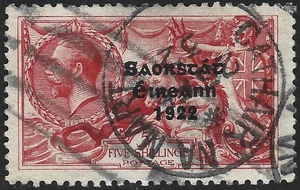 Irlanda Sg 87 5s 1928 rosa-carmino (fecha ancha) fino usado - Imagen 1 de 2