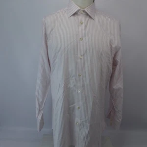 Camisa de vestir Charles Tyrwhitt para hombre 17/35 pulgadas rosa blanco ajuste ceñido algodón egipcio - Imagen 1 de 11