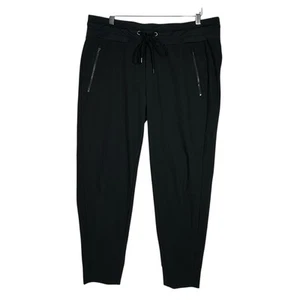 Marrakesch Damen schwarze Jogginghose Größe 14 Reißverschlusstaschen Kordelzug Taille Lounging - Bild 1 von 10