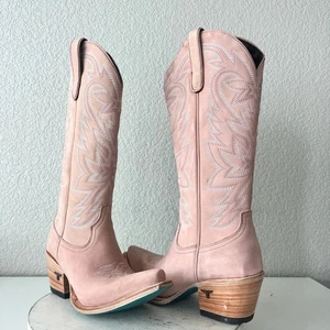 Botas de Vaquero Lane SMOKESHOW Mujer 9 Cuero Rosa Vaquera Occidental Media Pantorrilla Alta - Imagen 1 de 14