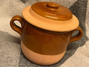 Vintage French Pottery Glazed Covered Crock - Picture 1 of 4