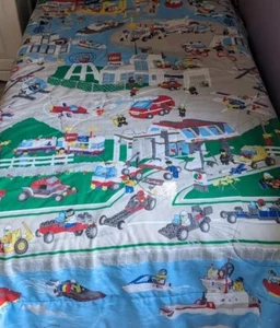 Ultra Rare Vintage Lego System Springs Twin Comforter Blanket Bedding 90's Grail - Picture 1 of 16