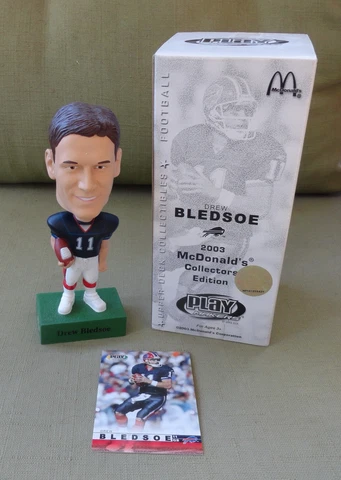 NIB 2003 Play Makers Buffalo Bills Drew Bledsoe McDonald's Collectors Bobblehead Cover