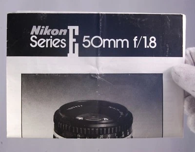 Nikon Lens Series E 50mm f/1.8 Instruction Guide (EN) genuine owner's manual - Image 1 of 2