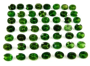 19.05 CT Natürlich Chrom Diopsid Edelstein 4x5 MM Oval Cut 50 Stück Stein Lot- - Bild 1 von 2