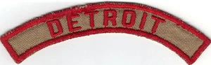 BOY SCOUT DETROIT TRS TKRS KRS TAN & RED KHAKI & RED COMMUNITY STRIP RIGHT TWILL - Picture 1 of 2