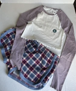 Aero Langarm Seriously Soft Tomboy Crop Tee und Shorts Set Junior Gr. M - Bild 1 von 17