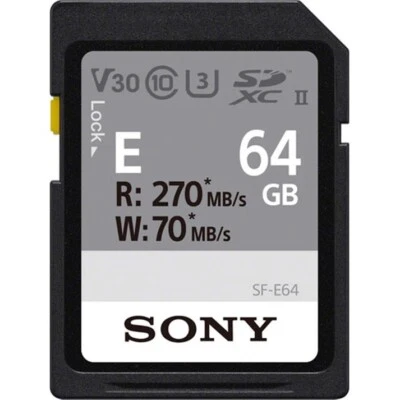 Sony 64GB SF-E Series UHS-II SDXC Class 10 Memory Card - Image 1 of 2