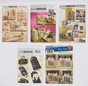 Lot Patterns Crafts Sewing Room Duffel Bag Curtain Pouch Travel Tote Cover Uncut - Picture 1 of 7