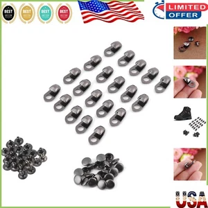 Lightweight Boot Hooks and Rivets Set - 20 Durable Shoelace Replacement Fittings - Picture 1 of 11