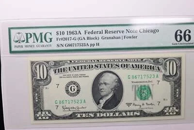 1963A $10 Federal Reserve Note, PCGS 66 EPQ, Store Sale #GFRB033 - Image 1 of 2