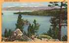 Postkarte CA Lake Tahoe California Emerald Bay 1939 Leinen Vintage PC J3704