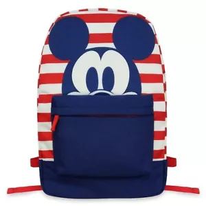 NWT Disney Store Mickey Mouse Backpack School Adult Striped NEW WITH TAGS - Picture 1 of 2