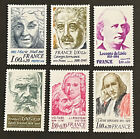 Travelstamps: France Stamps Sc #B505-B510 - Famous People, Literature MNH OG