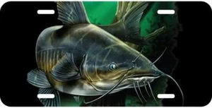 Catfish Fishing Fisherman Fish Aluminum Car Vanity Plate Tag (LP87) - Bild 1 von 5