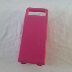 Vintage Clik Case Hard Side Plastic 10 Cassette Tape Storage Case Pink
