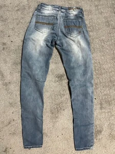 Indigo Rein Juniors Size 3 Skinny Pockets Denim Blue Jeans - Picture 1 of 7