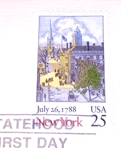 New York Statehood - 1988 22kt Golden Replica Stamps - Gold Replicas - Picture 1 of 4