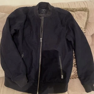 Abercrombie & Fitch Men’s Black Size Medium Italian Wool Coat Jacket - Picture 1 of 8