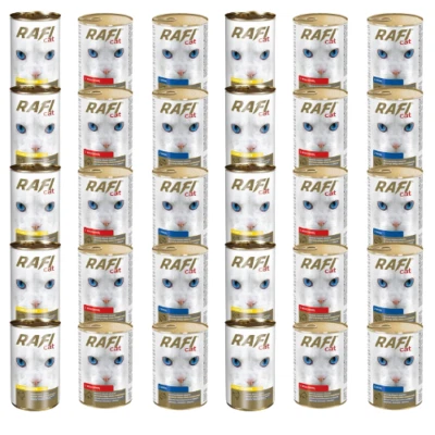 RAFI Cat Nassfutter in Soße adult MIX Geschmacks Geflügel Rind Fisch 30x415 g - Bild 1 von 4