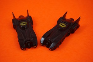 PAIR 1989 Ertl Batman Batmobile Die-Cast Metal Cars..... NICE