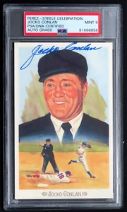 Jocko Conlan MINT 9 EXTREMELY RARE Signed Autograph Perez Steele Celebration PSA - Picture 1 of 2