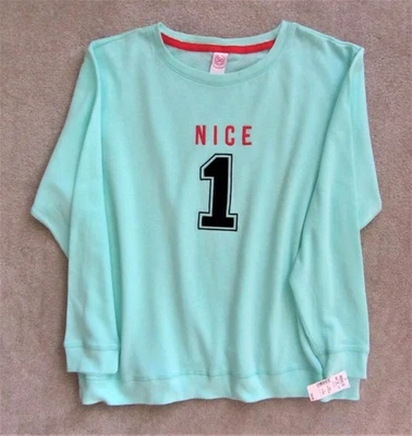 Top de pijama de manga larga SO Intimates "Bonito 1" verde menta para jóvenes talla XXL Foto 1 de 3