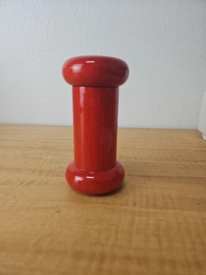 Molinillo de chile y pimienta Alessi MP 0214 madera roja vintage con instrucciones Foto 1 de 4
