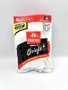 Vintage 1997 Hanes Herren Slips Unterwäsche Gr. 40 3er Pack New Old Stock - Bild 1 von 4