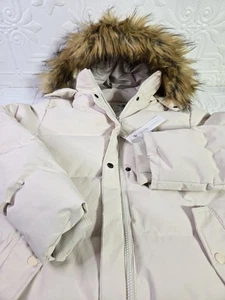 WenVen Women's Winter Long Puffer Coat Parka Faux Fur Removable Hood Sz M NEW - Picture 1 of 15