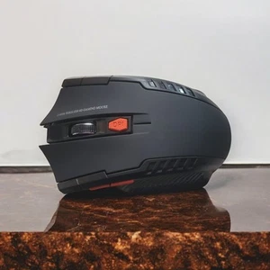 Black BalanceFit 6D Wireless Gaming Mouse W Receiver & Battery - Picture 1 of 4