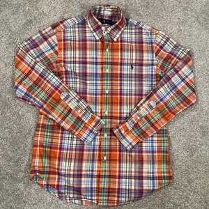 Ralph Lauren Classic Fit Men’s M Madras Plaid Button Down Shirt Multicolor - Picture 1 of 10