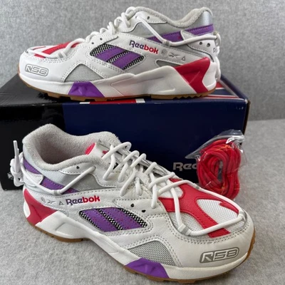 Reebok Aztrek R58 Unisex Zapatos para Correr Blanco Púrpura Rojo Hombres 6.5 Mujeres 8 Foto 1 de 4