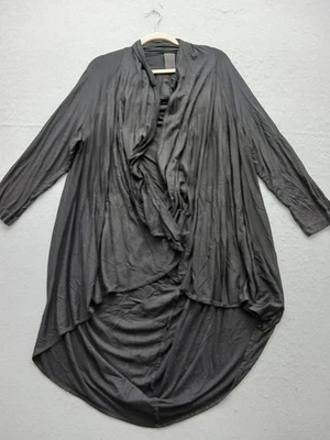 Cárdigan Kedem Sasson para mujer OS gris mezcla de viscosa cuello en V manga larga envolvente Foto 1 de 4